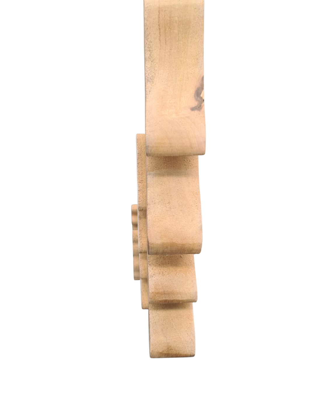Holzweihnachtsbaum mit Krippenszene – Weihnachtsdeko aus Naturholz & Weißlack