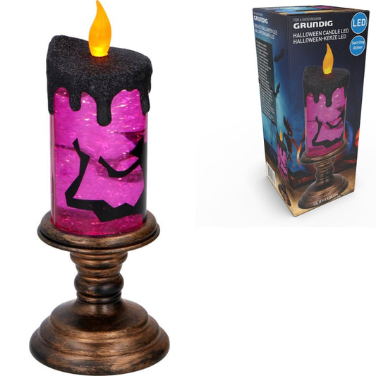 GRUNDIG Halloween LED-Kerze – rotierender Glitzereffekt