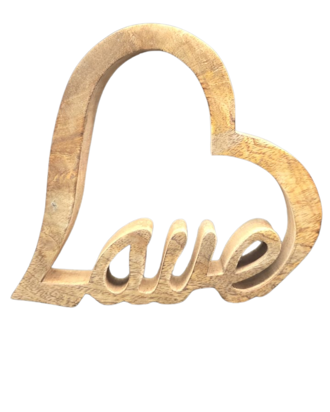 Deko-Herz aus Mangoholz „Love“