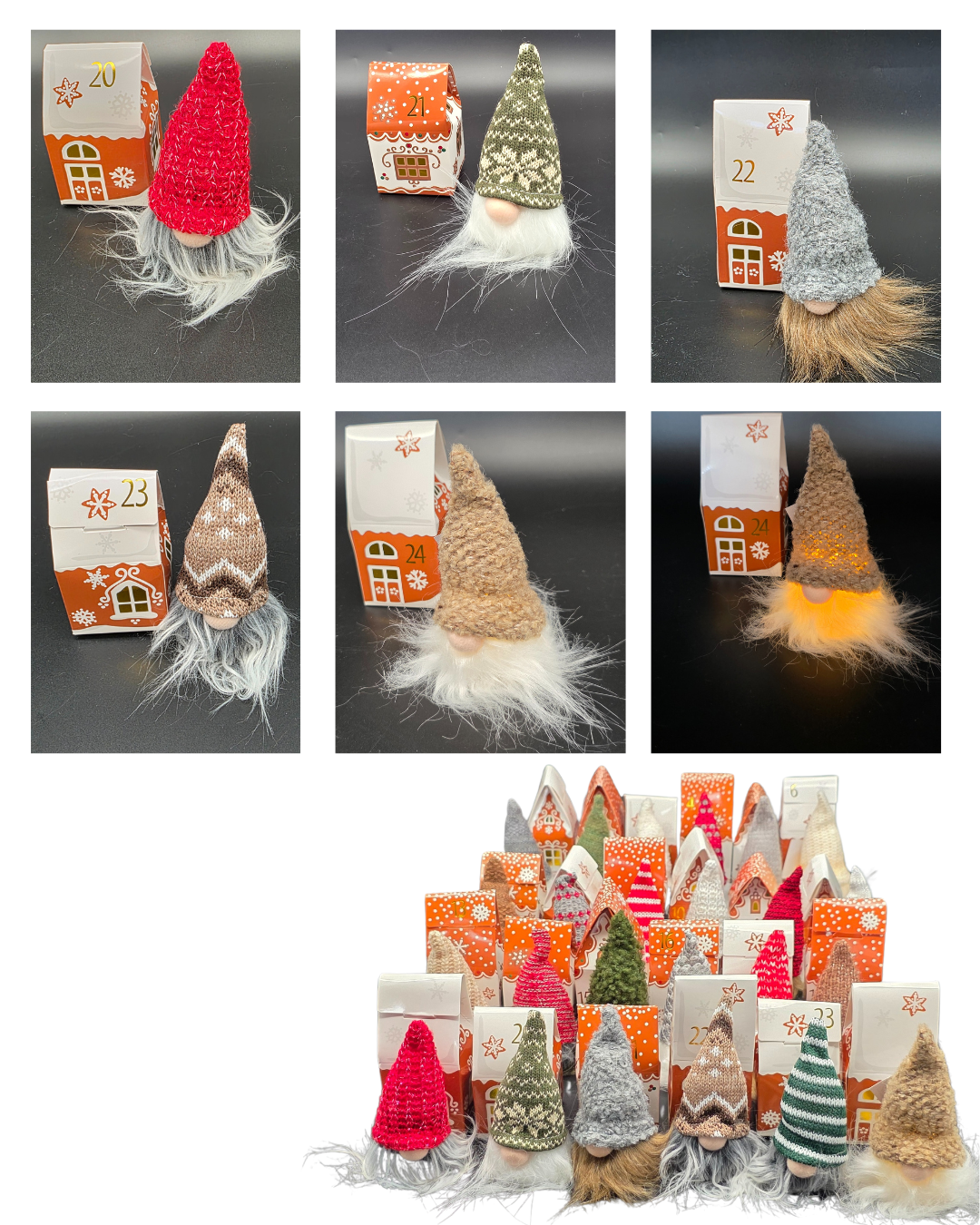 Adventskalender „Wichteldorf“ – 24 Häuschen mit Wichteln